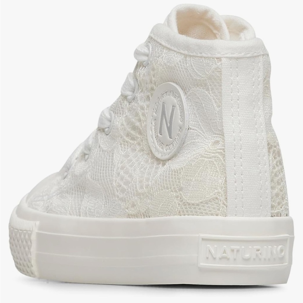 NATURINO YLFAS White Lace High-Top Sneakers - Picture 4 of 15